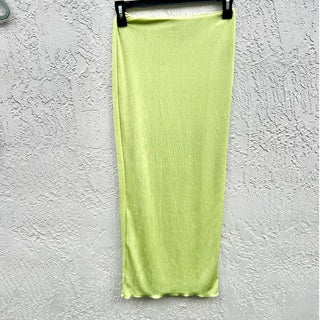 Oh Polly Jersey Ruched One Shoulder Top & Maxi Skirt Set Lime Women's Size US 2