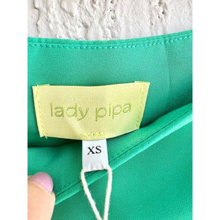 NWT Lady Pipa High Rise Pull On Wide Niza Leg Pants Green Women's Size XS