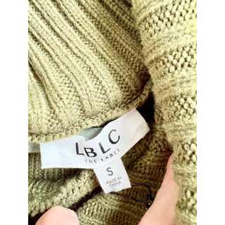 NWT LBLC The Label Long Sleeve Turtleneck Casey Sweater Army Green Women's Small