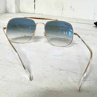 Ray-Ban General RB 3561 Gold/Blue Gradient Lens Aviator Square Sunglasses