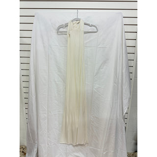 NWT Savannah Morrow Sleeveless Open Back Halter Maxi Dress White Womens XS