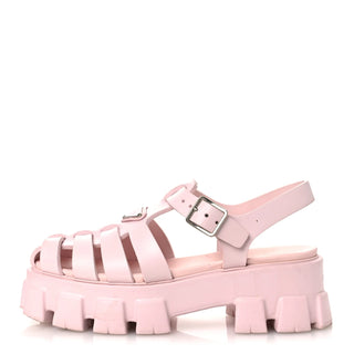 Prada Monolith Foam Rubber Fisherman Cage Sandals Alabastro Pink Women's EU 40
