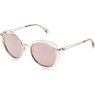 Roberto Cavalli RC1030 Cascina Rose Gold Metal Frame Mirrored Round Sunglasses