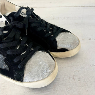 NWT Golden Goose Superstar Mixed Media Suede Low-Top Sneakers Black Women's 38