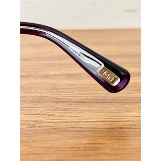 NWOT Marc Jacobs Square Eyeglasses Optical Black Purple Women's MJ 324 DKT 140