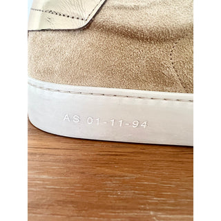 NWT AllSaints Shana Low Top Chunky Sole Suede Sneakers Oak Beige Women's US 11