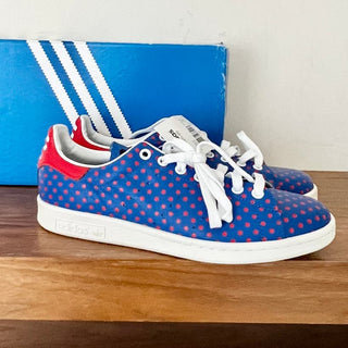 NWT Adidas Stan Smith Polka Dot Leather Trainers Sneakers Blue Red Men Size US 9