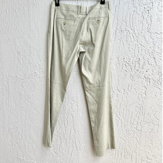 Theory Mid Rise Tapered Leg Chino Pants Olive Light Green Women's Size 4