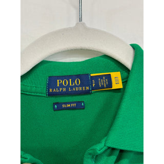 Polo Ralph Lauren Cotton Blend Slim Fit Stretch Polo Shirt Green Women's Size S