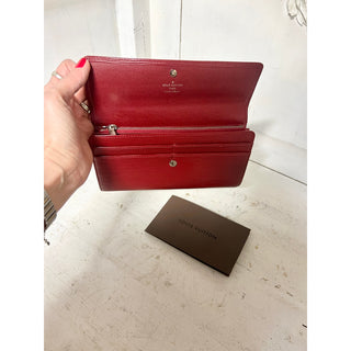 Louis Vuitton Sarah Epi Textured Leather Continental Wallet Castillan Red