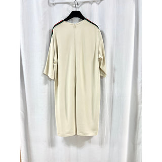 NWT Gucci Short Sleeve Crew Neck Mini T-Shirt Dress Gardenia Womens IT 42 / US 6