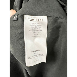 Tom Ford 100% Virgin Wool Asymmetric Shift Mini Dress Black Women's 42 / US 6
