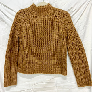 Vince Marled Long Sleeve Mock Neck Knit Pullover Sweater Ambrite Women's Size XS