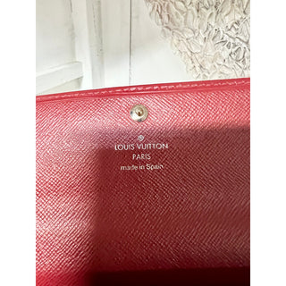 Louis Vuitton Sarah Epi Textured Leather Continental Wallet Castillan Red
