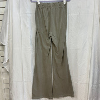 Talentless French Terry Pull On Side Pockets Wide Leg Lounge Pants Green Women M