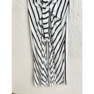 NWT Vix Paula Hermanny Stripe Perrine Sasha Cover Up Dress Black Women's Size XS