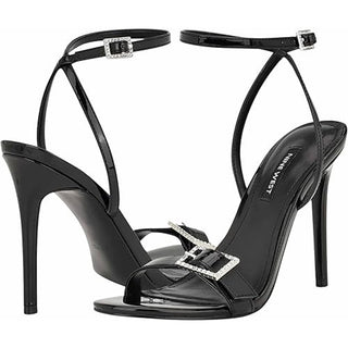 Nine West Moras Ankle Strap Stilettos Heel Dress Sandals Black Women's Size 8M