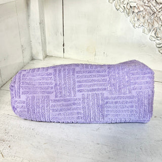 Bottega Veneta Towel Effect Ruched Purse Clutch Handbag Lilac