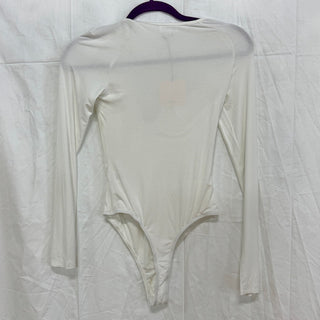 NWT superdown Aranza Long Sleeve Ruched Cutout Bodysuit White Women's Size XS