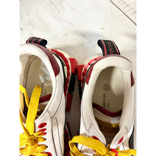 Dolce & Gabbana Super King Leather Low Top Sneakers Red/White/Black Women 35 / 5