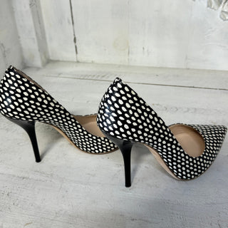 Gianni Marra Polka Dot Leather Stilettos Heel Pumps Black/White Womens 36.5 US 6