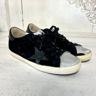 NWT Golden Goose Superstar Mixed Media Suede Low-Top Sneakers Black Women's 38