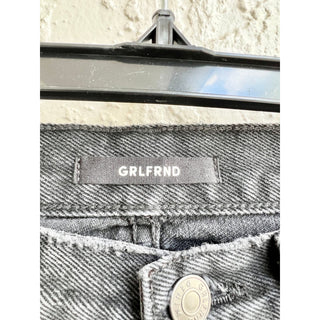 NWT $215 GRLFRND High Waist Karolina  Jeans Dark Denim Gray  Black Women's Sz 27