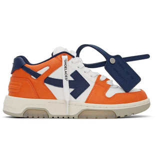 NWOT Off-White Out Of Office Leather Low-Top Sneaker Orange/Blue/White Womens 37