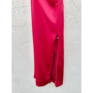 Keepsake Asymmetrical Sleeve A-line Maxi Dress Red Women's Size US 4