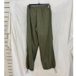 Zara Pull On High Waisted Elastic Waist Parachute Pants Green Women's Size XS