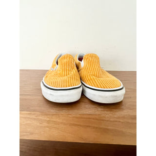 Vans Velvet Corduroy Slip On Casual Shoes Mustard Unisex Size Mens 6 Women's 7.5