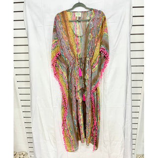 Z&L Kimono Sleeve Kaftan Swim Cover Up Maxi Dress Multicolor Women's One size