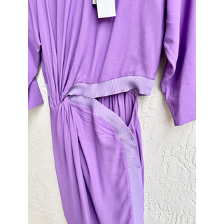 $1.950 NWT Stella Mccartney Magnolia Cutout Midi Dress Purple Women IT 42 / US 8