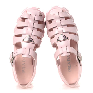 Prada Monolith Foam Rubber Fisherman Cage Sandals Alabastro Pink Women's EU 40