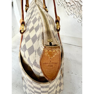 Louis Vuitton Damier Azur  Canvas Totally MM Shoulder Tote Bag White