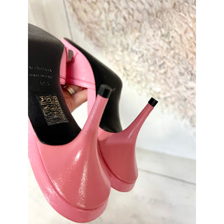 Balenciaga Cagole Leather Stud Stiletto Mules Sweet Pink Women's Size 40.5 / 10