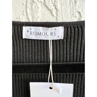 NWT Rumours Has It You Look Divine Ribbed Knit Mini Dress Black Women's Small