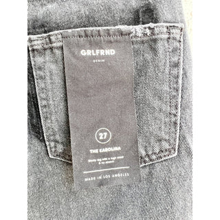 NWT $215 GRLFRND High Waist Karolina  Jeans Dark Denim Gray  Black Women's Sz 27