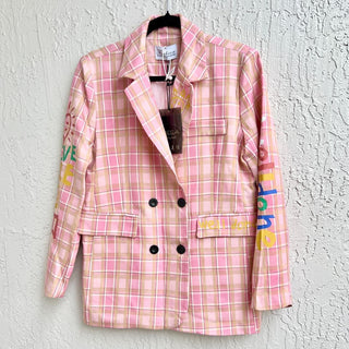 NWT Classic Fashion Collection Saturdays Market Well Done Blazer Pink Women's M