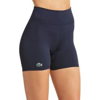 Lacoste Pull On High Waisted Athletic Biker Short Navy Blue Women's Size US 2