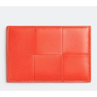 NWT Bottega Veneta Leather Intrecciato Credit Card Case Wallet Sunburst Gold