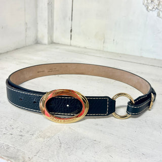 Dolce & Gabbana Genuine Leather Adjustable Waistbelt Black 80 CM- 32 Inch