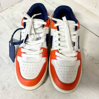 NWOT Off-White Out Of Office Leather Low-Top Sneaker Orange/Blue/White Womens 37