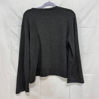 NWT Zara Embellished Rhinestone Long Sleeve Round Neck Sweater Grey Marl Women S