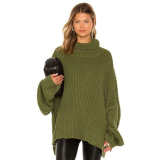 NWT LBLC The Label Long Sleeve Turtleneck Casey Sweater Army Green Women's Small