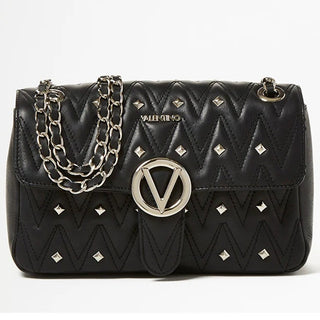 Valentino By Mario Valentino Antoinette Diamond Leather Shoulder Bag Black