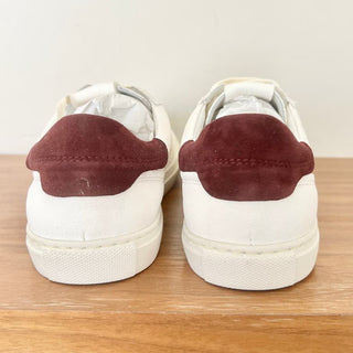 NWT Dolce Vita Boden Low Top Athletic Sneaker White/Maroon Leather Women's 7.5