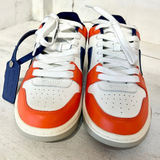 NWOT Off-White Out Of Office Leather Low-Top Sneaker Orange/Blue/White Womens 37