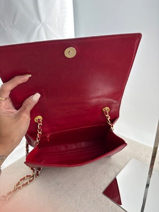 CHANEL Vintage quilted lambskin leather bag