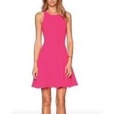 NWT Trina Turk Jeri Sleeveless Fit & Flare Mini Dress Fuchsia Pink Womens Size 4